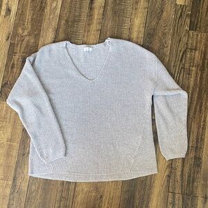 Gentle Fawn Heather Gray V-Neck Sweater